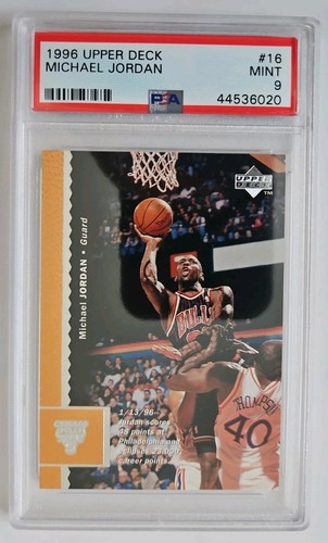 Michael Jordan 1996 Upper Deck Basketball Card Graded PSA 9 Chicago Bulls #16