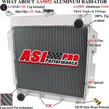 4-Row Aluminum Radiator Fit 1955~1957 56 Ford Thunderbird T-Bird 4.8L / 5.1L V8