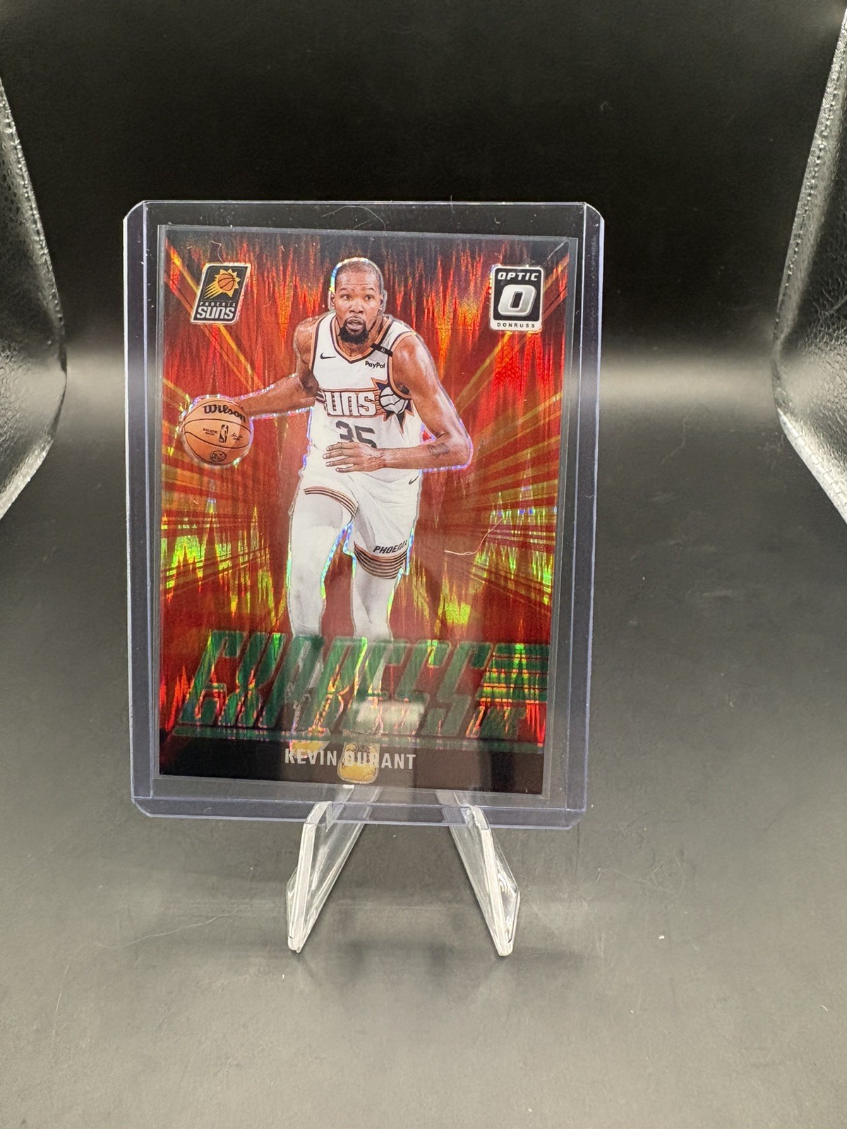 Kevin Durant #18 Basketball Cards 2024 Panini Donruss Optic Express Lane trading card — raw and PSA graded price guide
