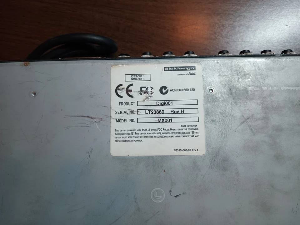 Rack Mount Digidesign Digi-001 MX001 | 8-Channel Recording & Cable Interface - Image 4 of 4