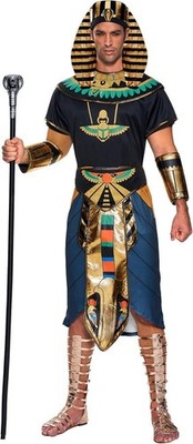Egyptian King Pharaoh Deluxe Halloween Costume For Men Role-Playing Cosplay, XL