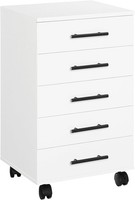 Rollcontainer 5 Schubladen, Mobiler Aktenschrank, BüRoschrank, Aufbewahrung,