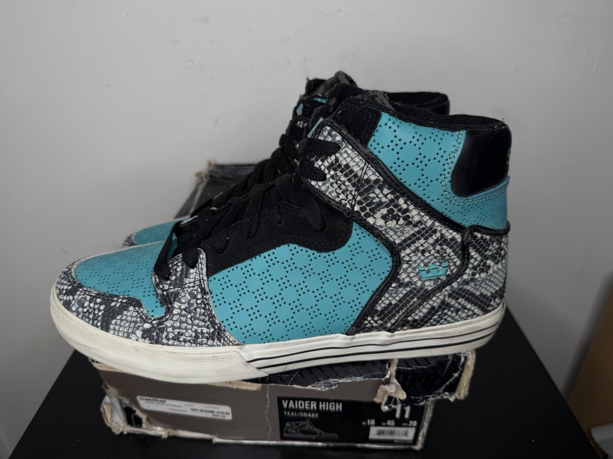 2008 Supra Vaider High Tiffany Snakeskin SUPER RARE!! Sz 11 Sb
