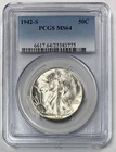 1942-S Walking Liberty Half Dollar   PCGS MS-64