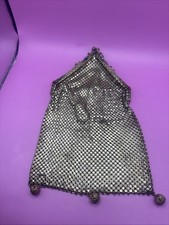 Antique Gold Tone Mesh Evening Purse Art Deco Vintage Chain Mail Handbag Bag