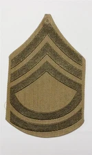 Army Chevron 2082: Technical Sergeant, single - WWII era, woven on khaki