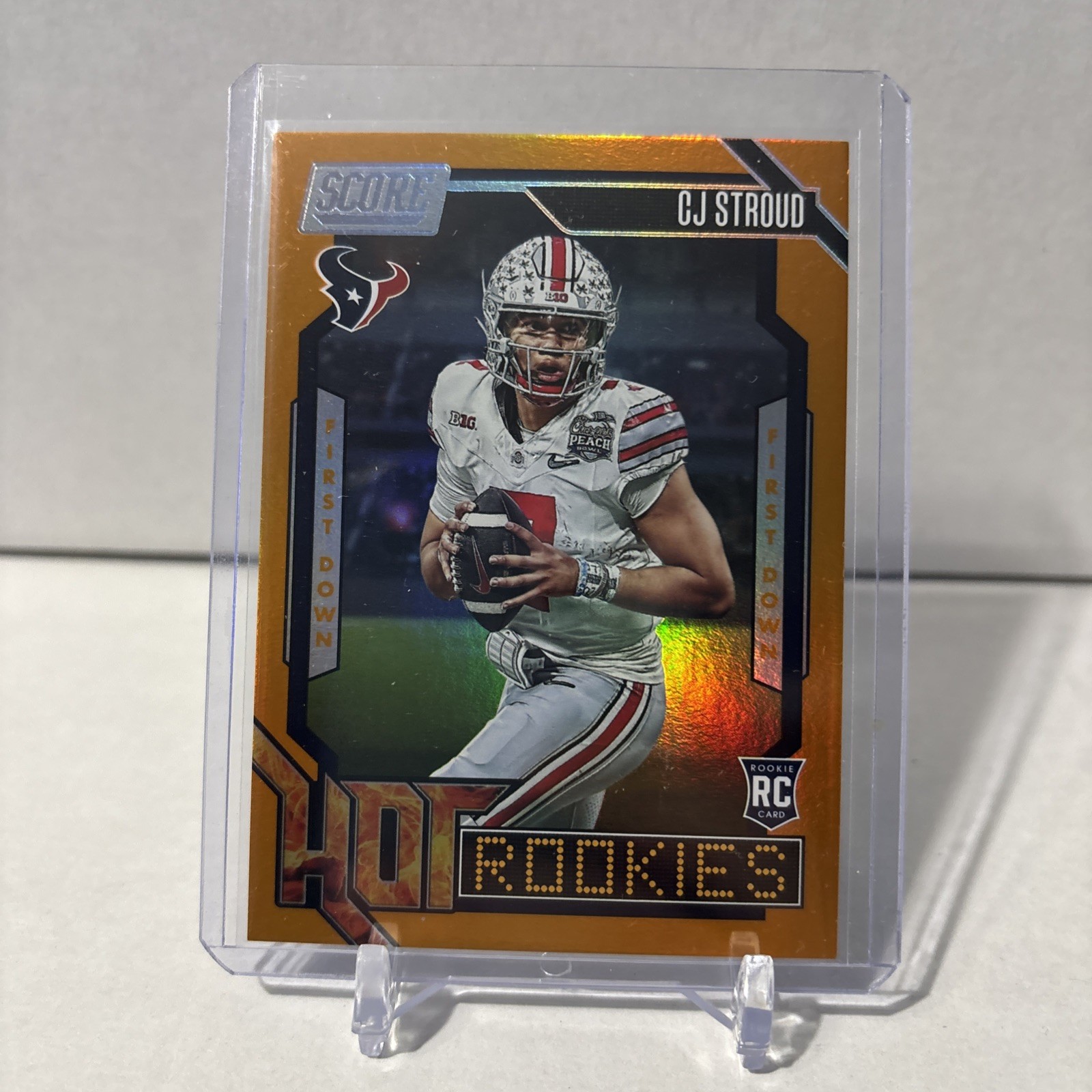 2023 Score Hot Rookies first down 01/10 CJ Stroud #3 RC