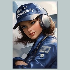 #1338 Cute Pilot 8x10 Glossy Photo - Fast-Secure Shipping