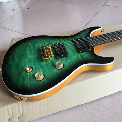 Factory Customized Electric Guitar Green Handmade 6-string with A Top Quality
