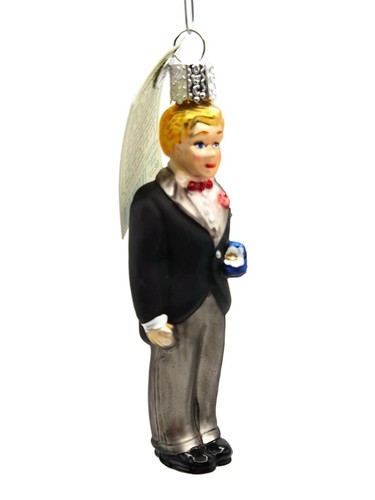 Old World Christmas Groom Blonde Wedding Christmas Holiday Tree Ornament OWC - Picture 2 of 7