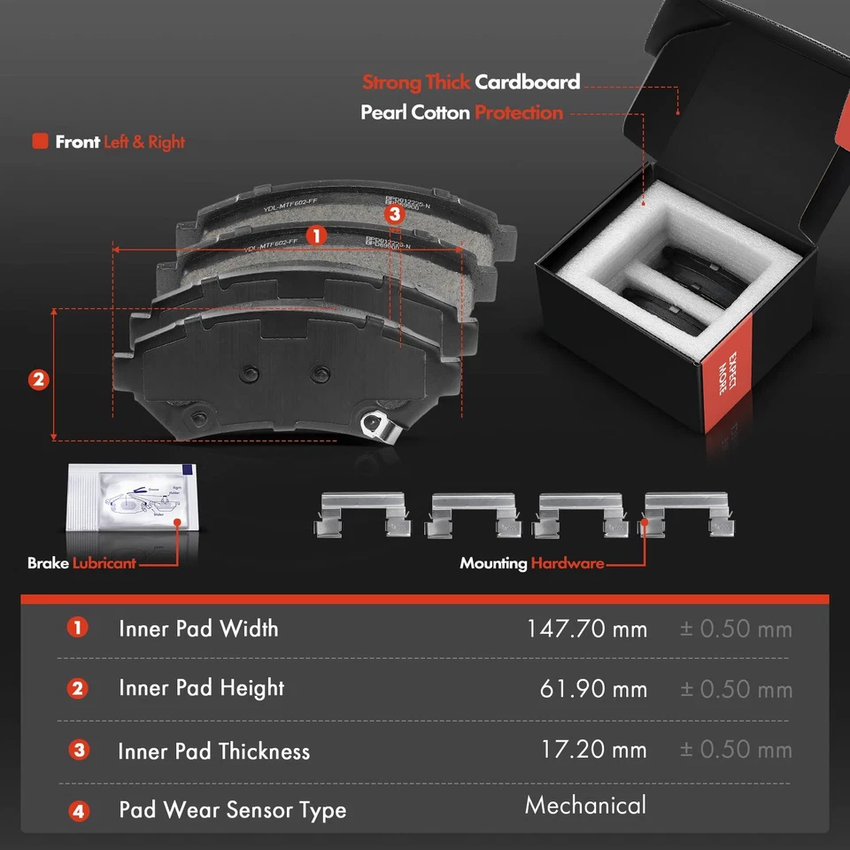 Rotores delanteros perforados y pastillas de freno + cojinete de cubo para Chevrolet Venture Buick Olds Foto 3 de 4
