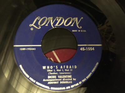 Who's Afraid A Blossom Fell Single Record Vinyl 45 RPM Dickie Valentine London