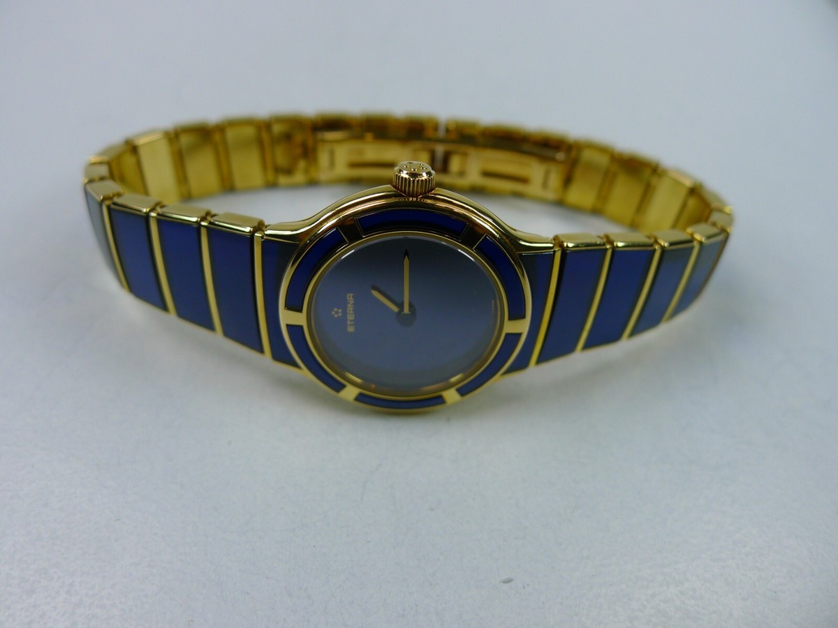 ETERNA　レディース 時計 Eterna Galaxis Ladies Watch Classic 18K Gold & Blue Ceramic