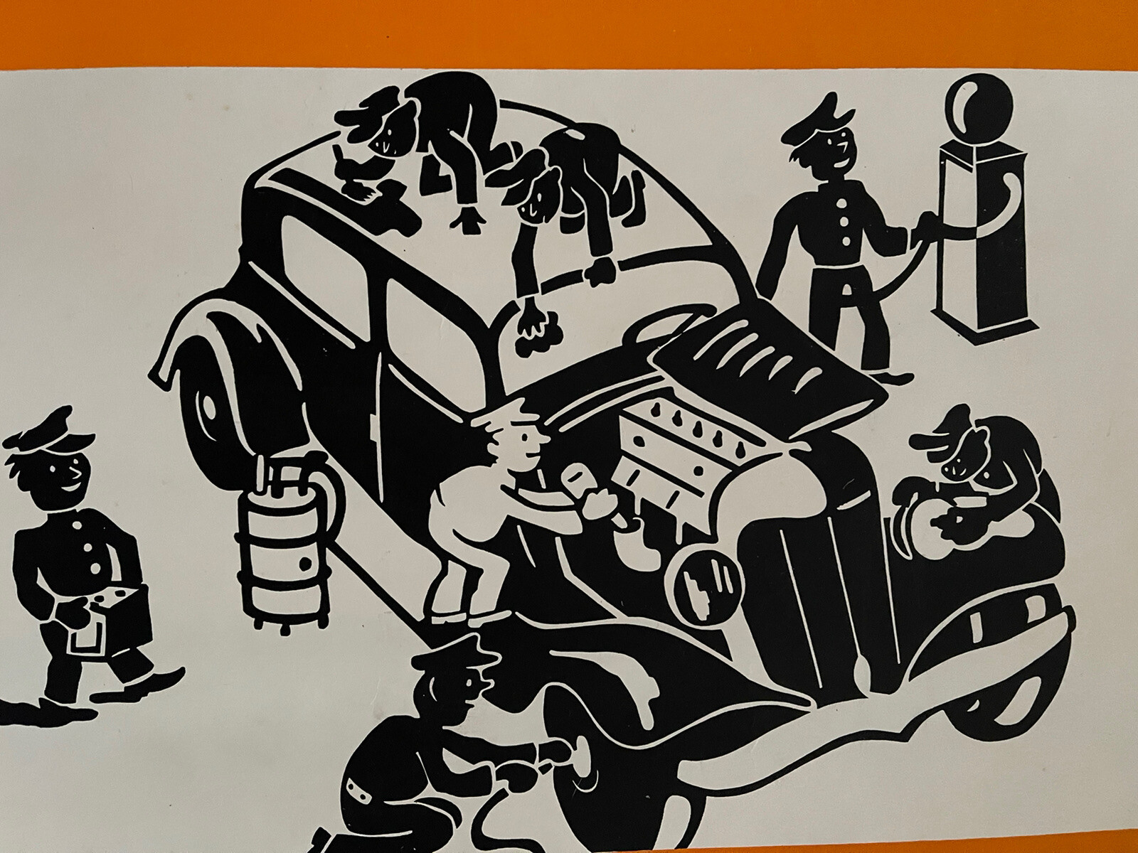 RARE 1939 d’Humy Motoramps Vintage Poster Auto Garage Parking Ramp ...