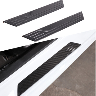 Carbon Fiber Door Plate Sill Scuff Cover Trim For C8 Corvette Stingray 2020-2023