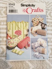 Simplicity Crafts 9949 Ladies Pocket Tote Bag Toiletry Case Sewing Pattern Uncut