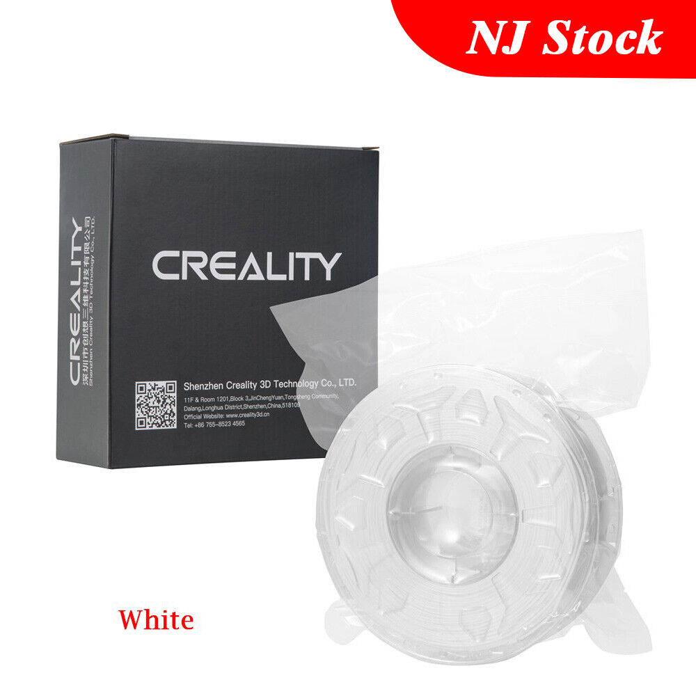 Creality 3D Printer Filament 1.75mm PLA 1kg 2.2lb White Color For 3D Printer