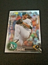2016 Bowman Chrome Draft Refractor #BDC-66 Logan Shore Oakland A's