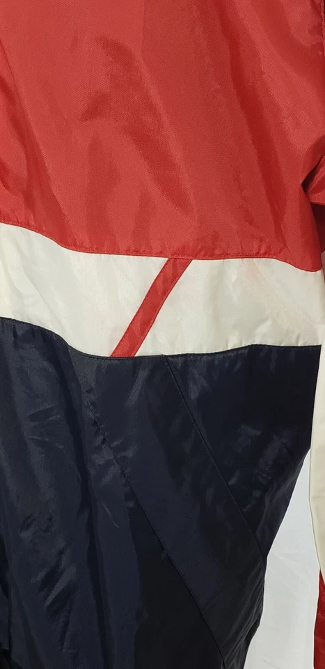 Jones New York Sport США красный белый синий мужчин с капюшоном ветровка куртка размер большой - Изображение 4 из 4