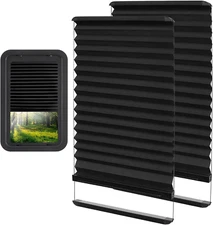 RV Thin Pleated Shade Replacement 2-Pack Compatible with Lippert Prepped,12X21”