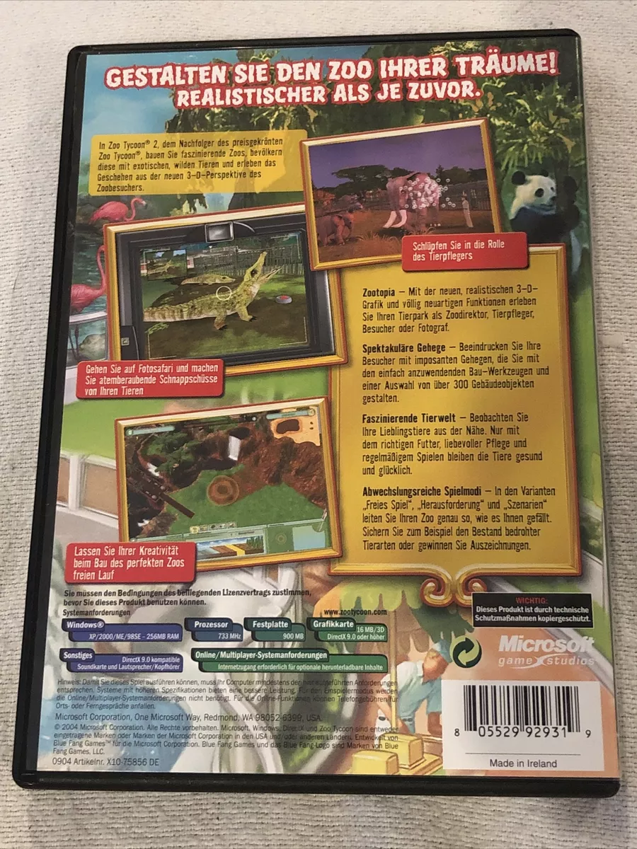 Zoo Tycoon Complete Collection PC No Manual Microsoft 3 Games in 1 Set RARE