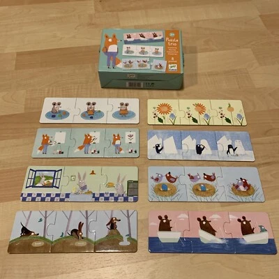 Djeco Puzzle Trio Spielzeug für Kinder +3 Jahre wie NEU - Bild 1 von 4