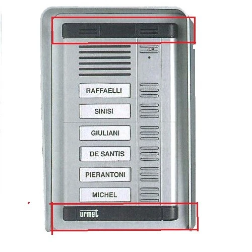 Coppia testate di ricambio pulsantiere kombi Urmet 825 ORIGINALI NO STAMPA 3D