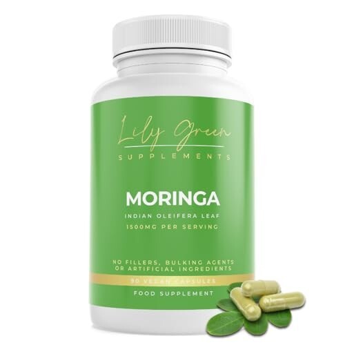 Lily Green Organic Moringa Capsules | Antioxidant & Immune Support | Amino Acid
