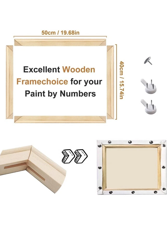 2pacs 40X50 cm Marco de Madera Hágalo Usted Mismo Marcos de Fotos Arte Adecuado para Decoración del Hogar7277 Foto 4 de 4