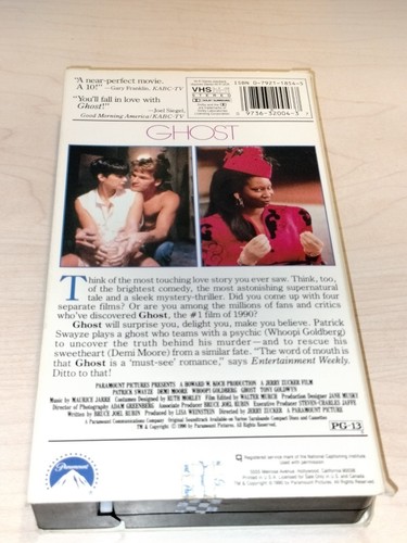 Ghost VHS 1990 White Tape Patrick Swayze - Bild 2 von 2