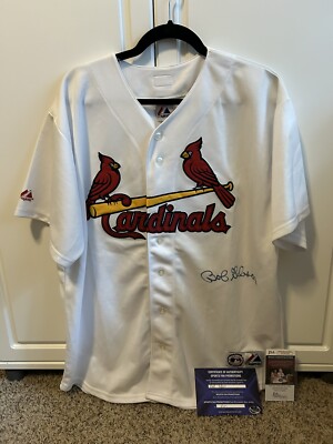 Bob Gibson Signed Majestic Louis Cardinals Jersey With JSA COA  Autograph