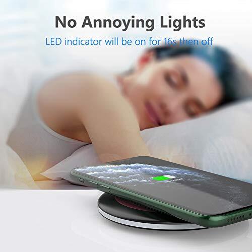 Wireless Charger, 10W Max Fast Wireless Charging Pad Kompatibel mit Schwarz/Rot - Bild 6 von 7