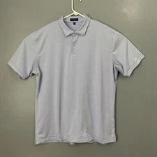 Peter Millar Crown Crafted Golf Polo Shirt Mens XL XLarge Blue Stripe Breathable
