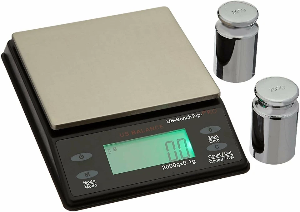 2000g x 0.1g Table Top Digital Scale Gold Herb Gems Gram Oz Calibration Weight - Image 2 of 4