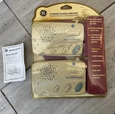 GE 3 Channel Wireless Intercom 2-Pack No Wiring Required  New Open Box