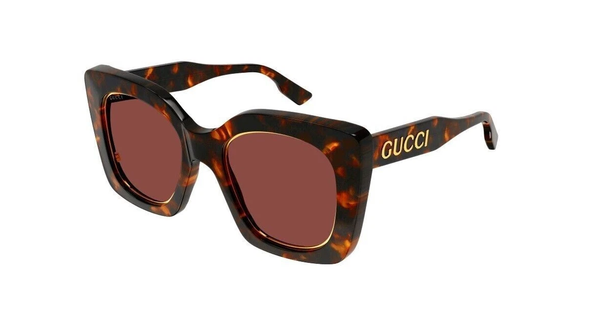 Authentic Gucci Sunglasses GG1151S 003 Havana Frames Brown Gradient Lens 51MM