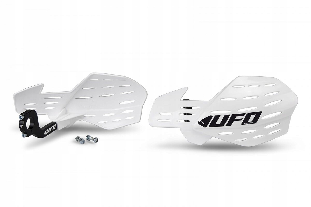 Protège-mains Guardian 2 blancs avec fixations 22mm pour moto