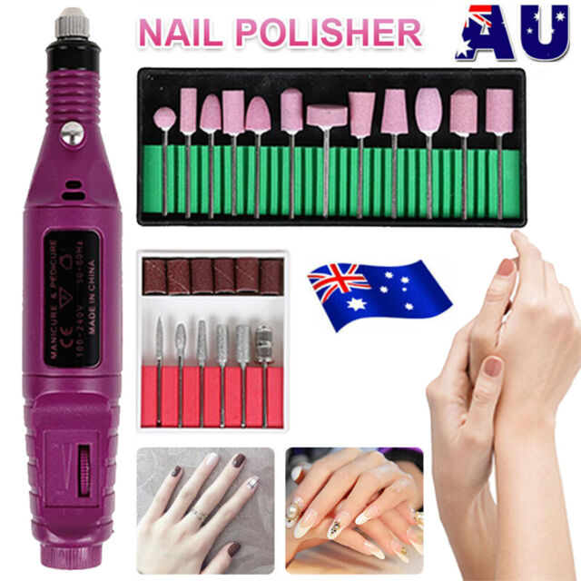 Electric Nail Drill Bits 12File Tool Kit Machine Acrylic Manicure Art Pen Shaper