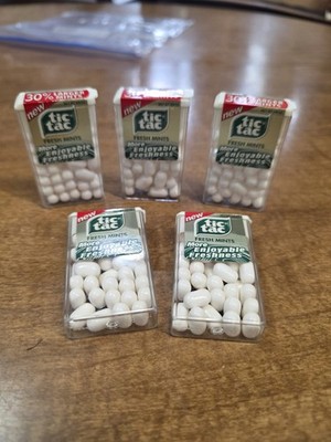 5 1990's Packs Vintage Ferrero Tic Tac Fresh Mints Candy Container