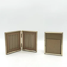 Vintage Gold 3 X 4 Metal Picture Frames One Double One Single