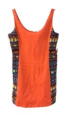 ANTHROOLOGIE JUDITH MARCH Tank Dress Coral Tribal Boho Lined Size Small