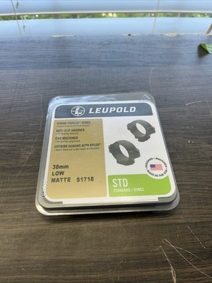 Leupold Standard 30mm Low Matte Black Scope Rings 51718