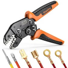 Preciva Dual-Function Wire Crimper with Ratcheting Mechanism, for Secure Conn...