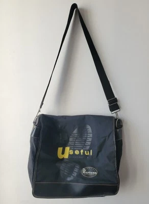 Grand Sacoche Bandoulière En Toile Vintage Dr. Martens Avec Empreinte Pas Rare - Photo 1/4