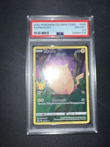 Pokemon 2021 Celebrations Pikachu Full Art #005/025 PSA 8.5