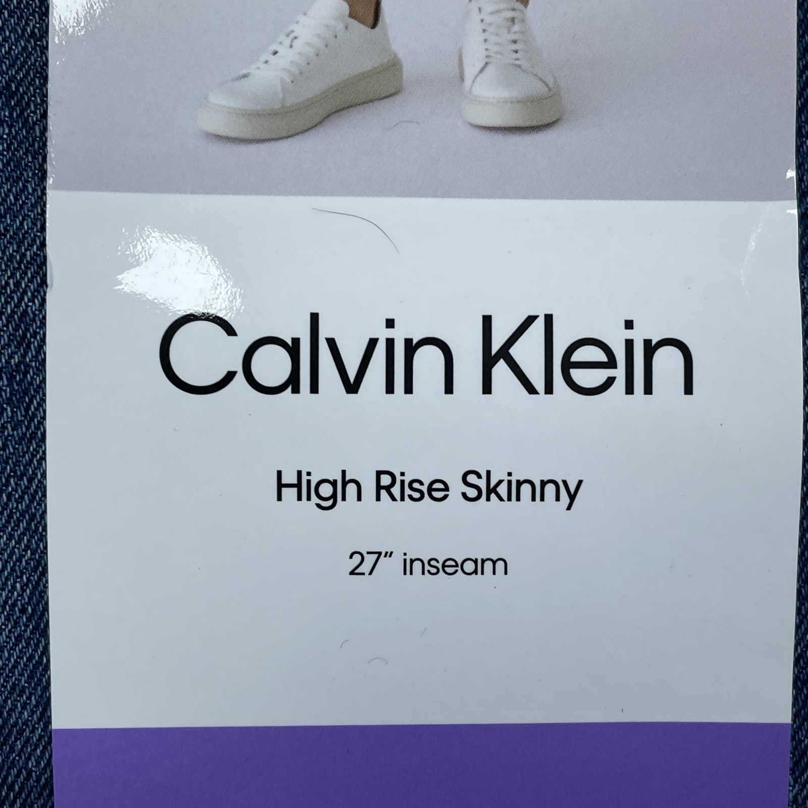 Calvin Klein Women's 4/27 High Rise Skinny Storm Blue Denim H0968 thumbnail 2