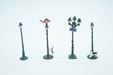 J Carlton by Gault French Miniature Figurine Set of Four Paris Street Lamp