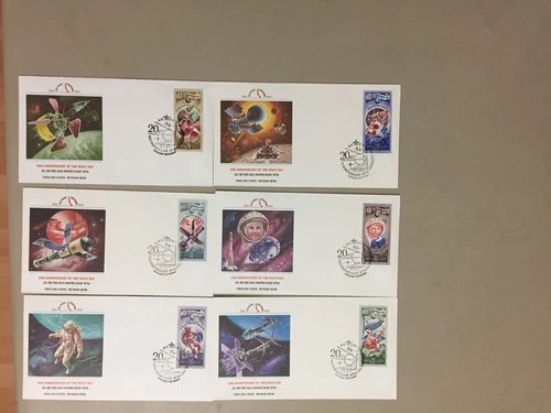 Six Russia 20th Anniv of the SPACE AGE fdc