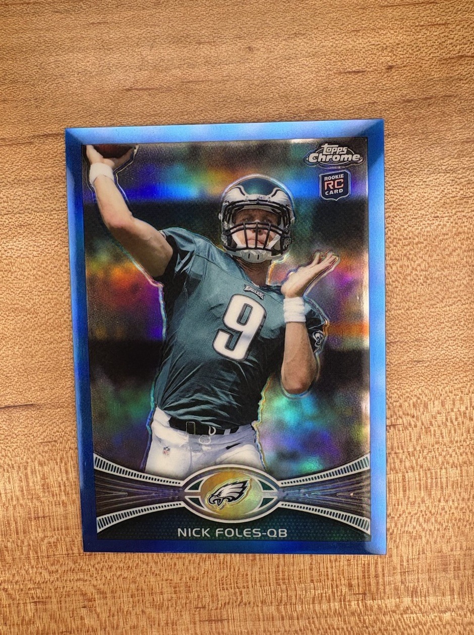 Nick Foles 2012 Topps Chrome Blue Refractor #153 RC Eagles #/199 - Eagles