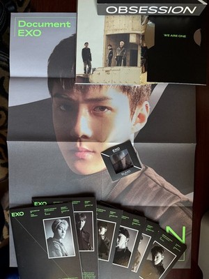 K-POP Stars - EXO No. 6 ''OBSESSION'' CD + Poster + Books + Photo Slide READ!